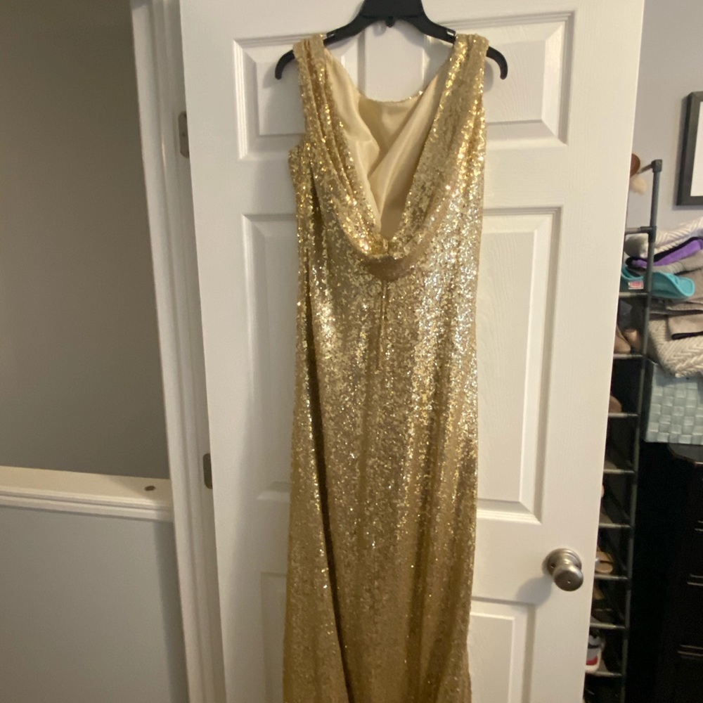 gold sequin gown. Street size 14, dress size 18.